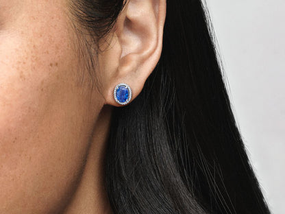 Sparkling Statement Halo Stud Earrings