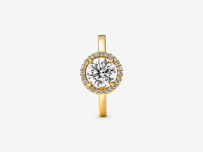 Sparkling Round Halo Ring