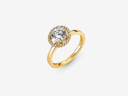 Sparkling Round Halo Ring