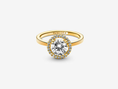 Sparkling Round Halo Ring