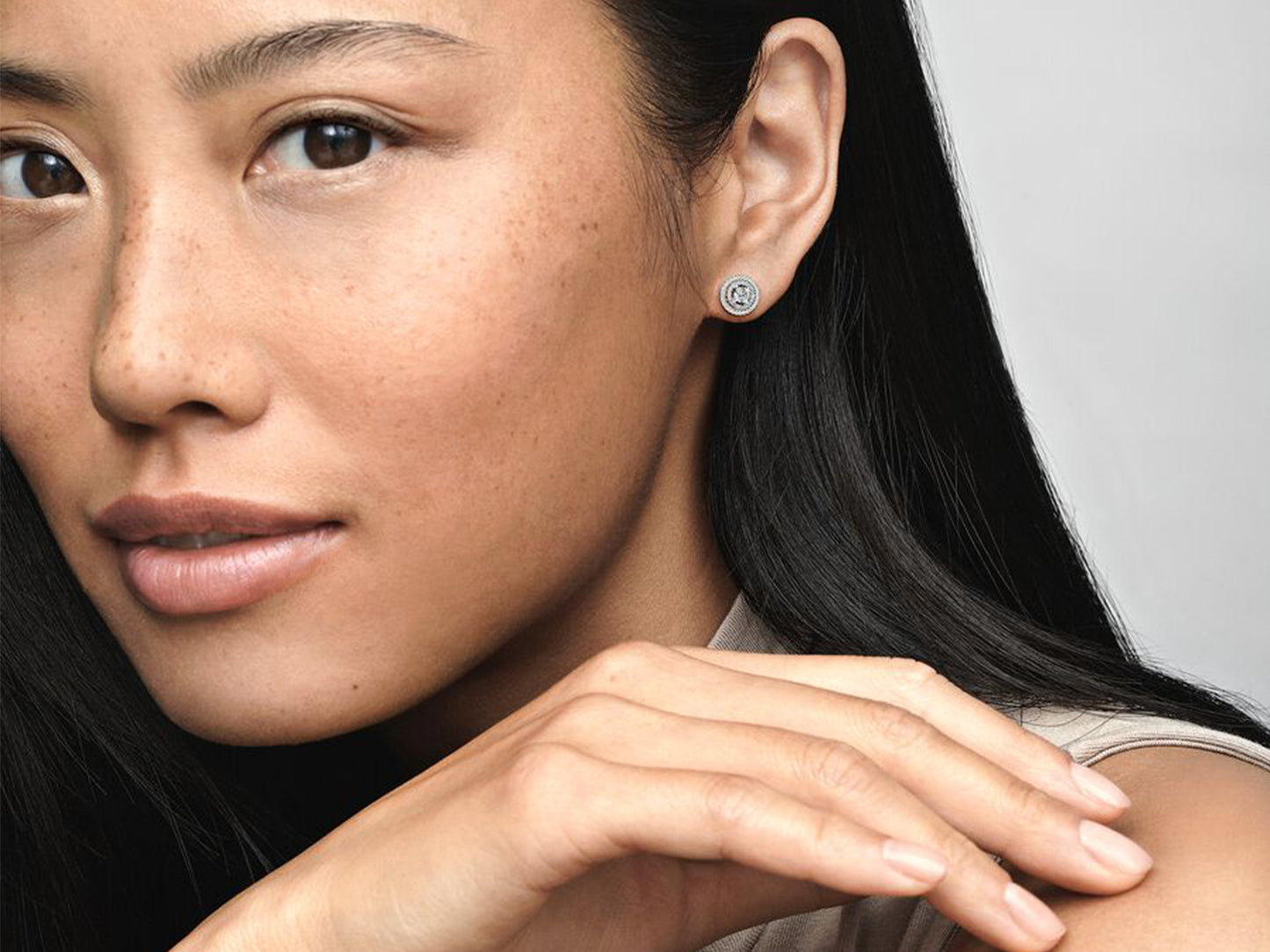 Sparkling Double Halo Stud Earrings
