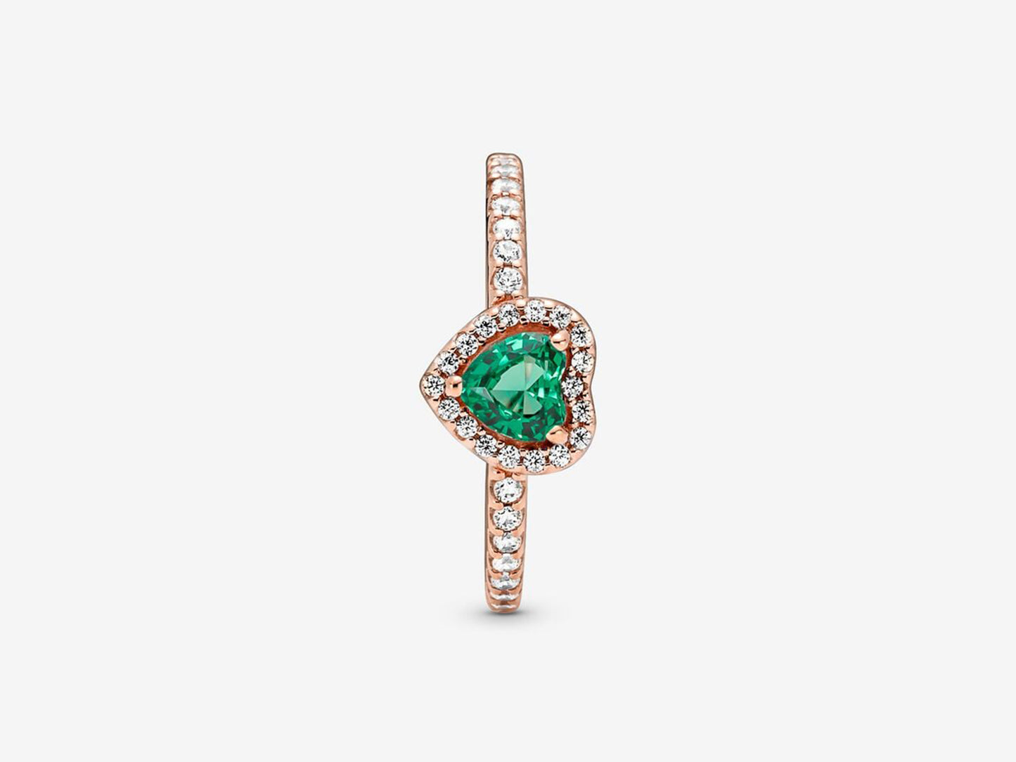 Sparkling Elevated Heart Ring