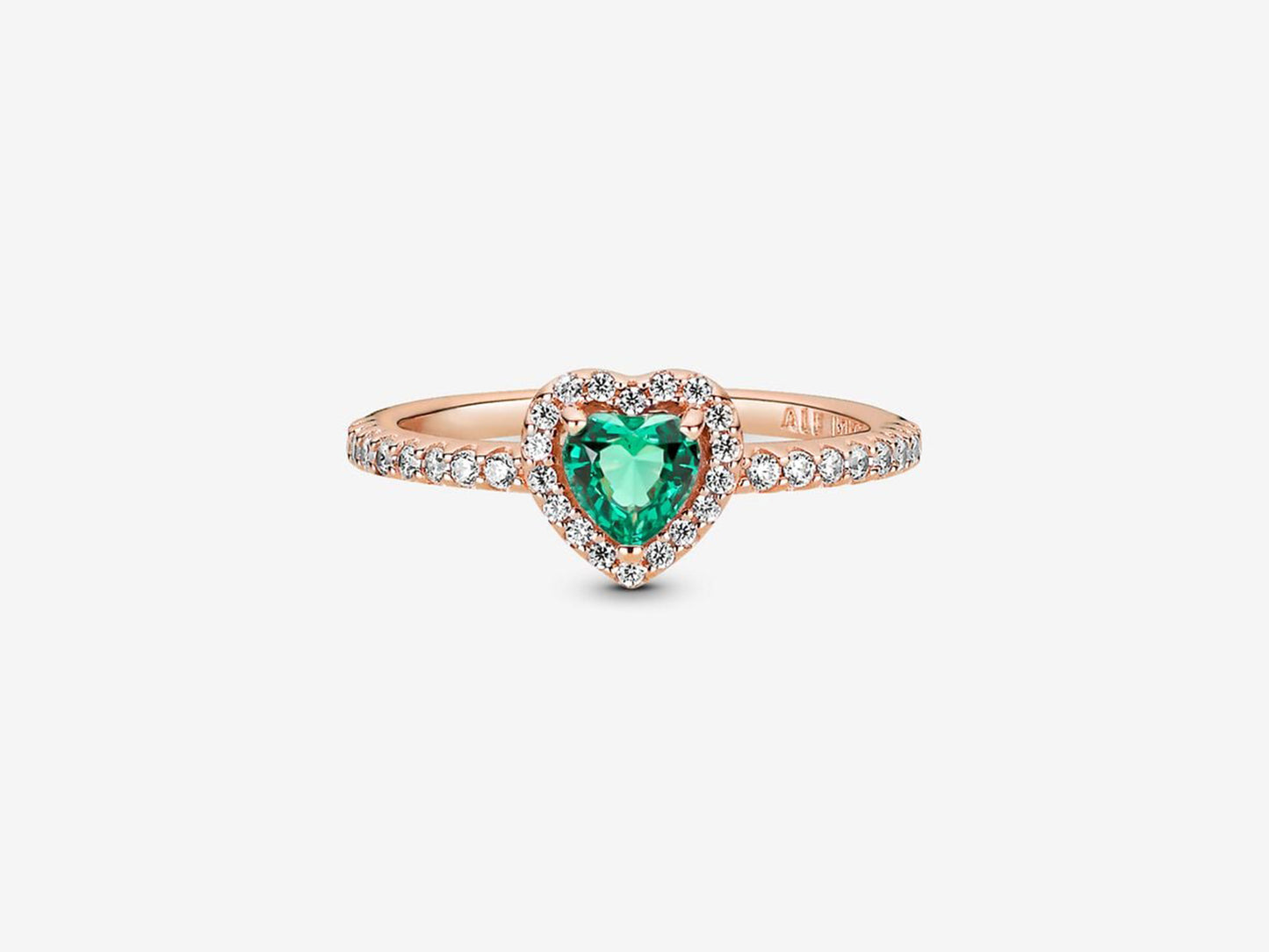 Sparkling Elevated Heart Ring