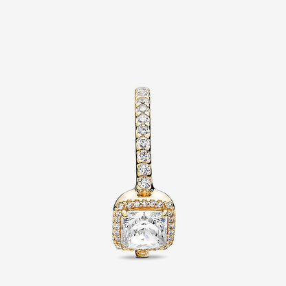 Square Sparkle Halo Ring