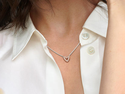 Sparkling Freehand Heart Necklace