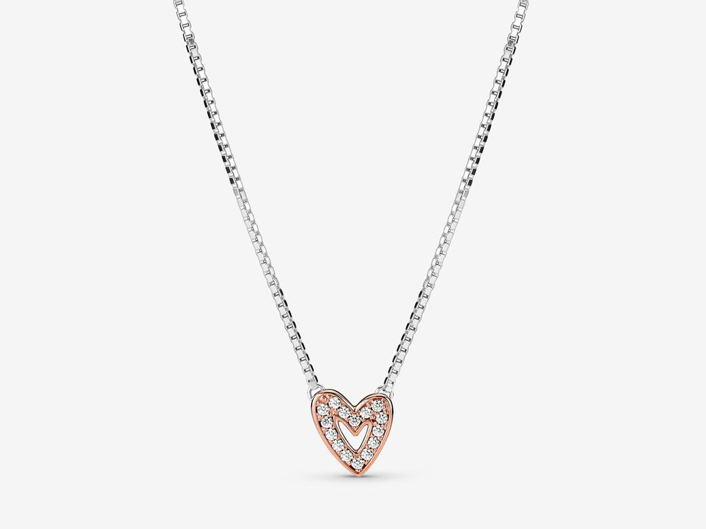Sparkling Freehand Heart Necklace