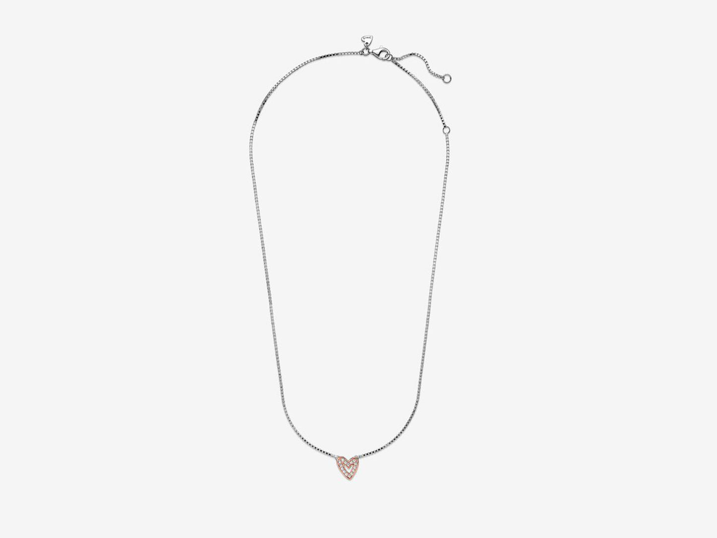 Sparkling Freehand Heart Necklace