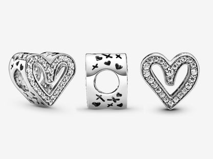 Sparkling Freehand Heart Charm