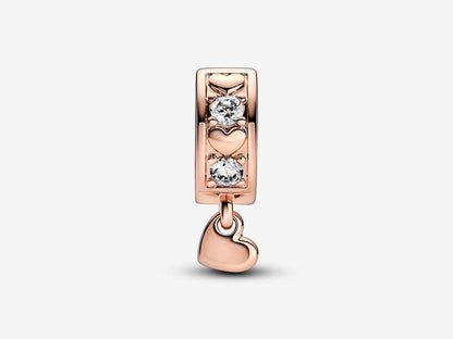 Infinite Hearts Sparkling Dangling Clip Charm
