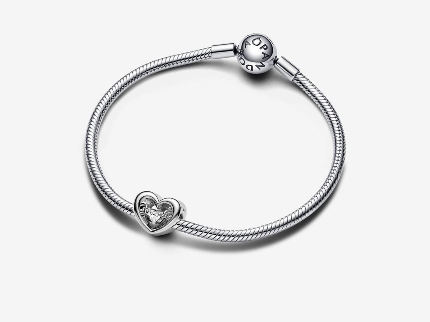 Radiant Heart & Floating Stone Charm