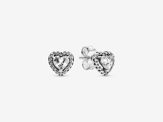 Elevated Heart Stud Earrings