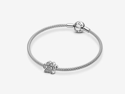 Sparkling Paw Print Charm