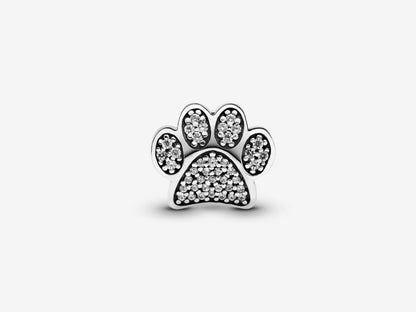 Sparkling Paw Print Charm