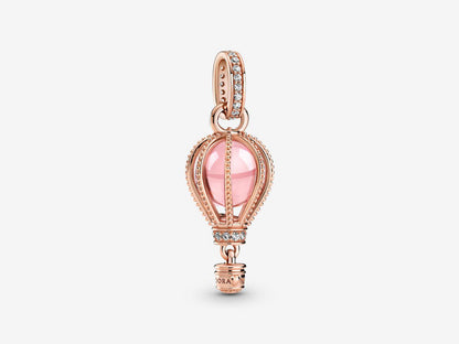 Sparkling Pink Hot Air Balloon Dangle Charm