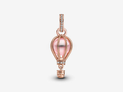 Sparkling Pink Hot Air Balloon Dangle Charm
