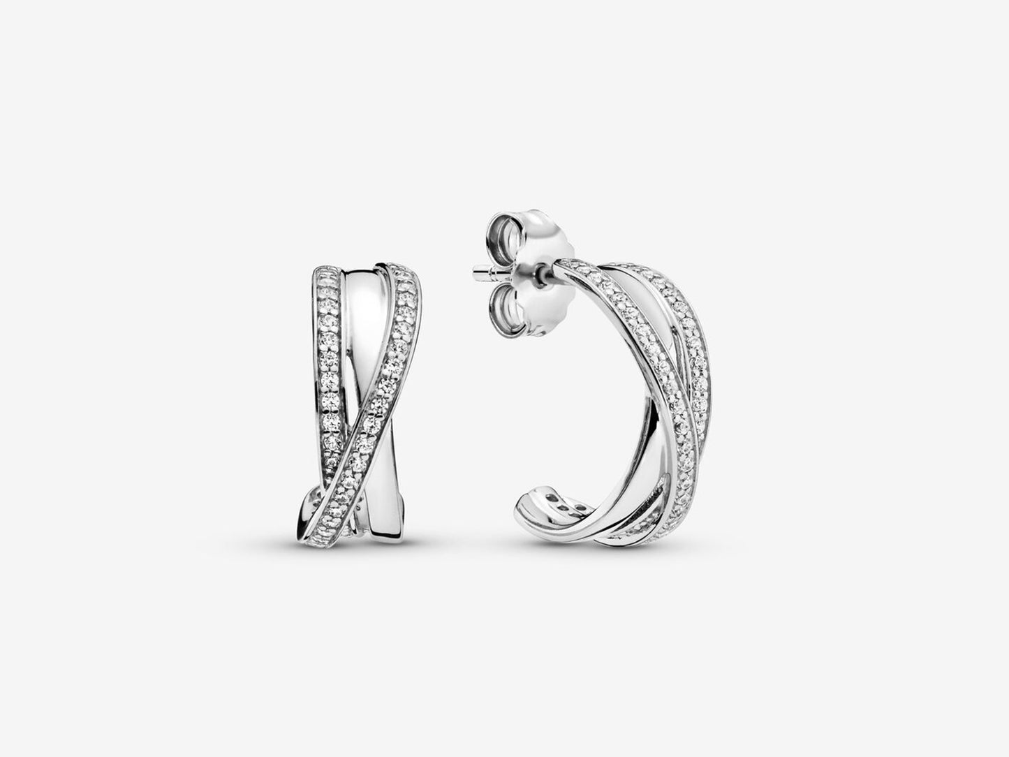 Radiant Polish Curve Stud Earrings