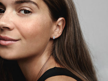 Sparkling Round & Square Earrings