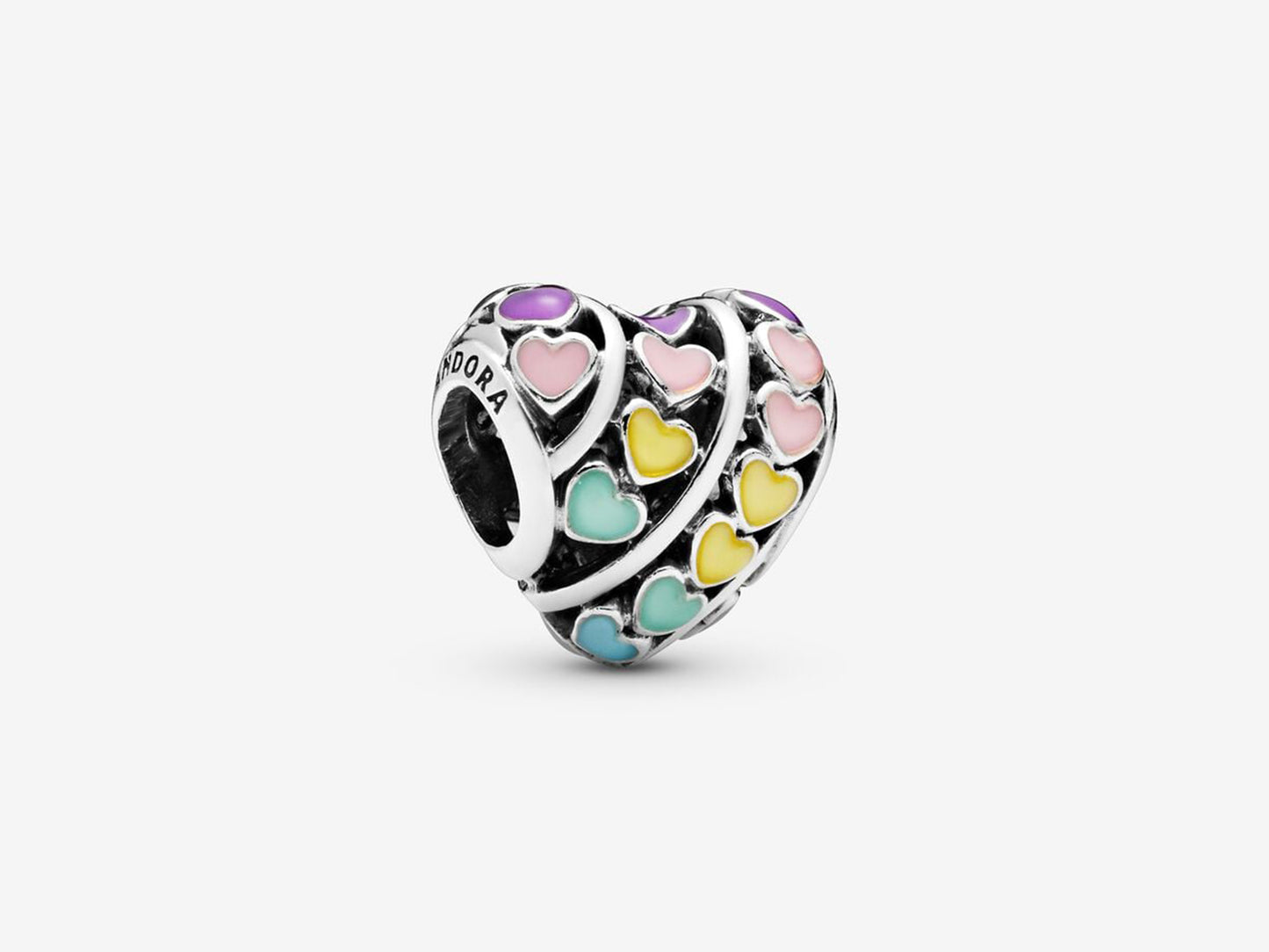 Rainbow Heart Dangle Charm