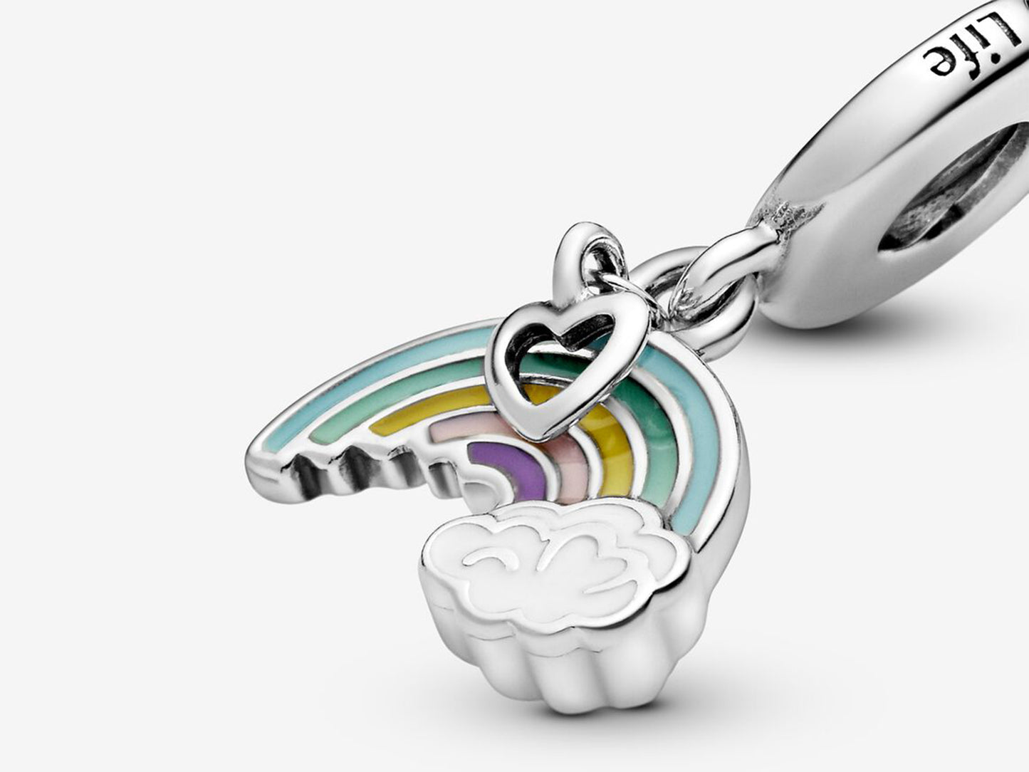Rainbow and Cloud Dangle Charm