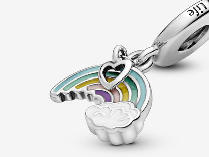 Rainbow and Cloud Dangle Charm