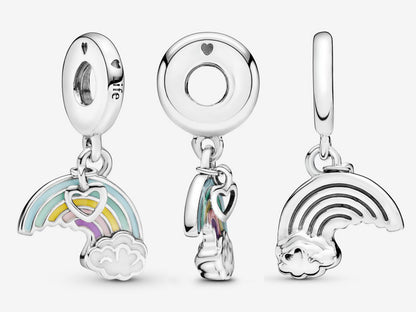 Rainbow and Cloud Dangle Charm