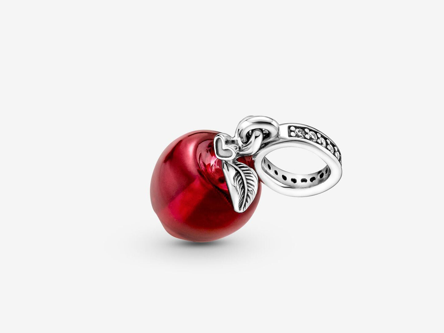 Red Apple Murano Glass Charm