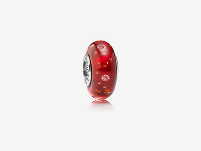 Red Bubble Glass Charm