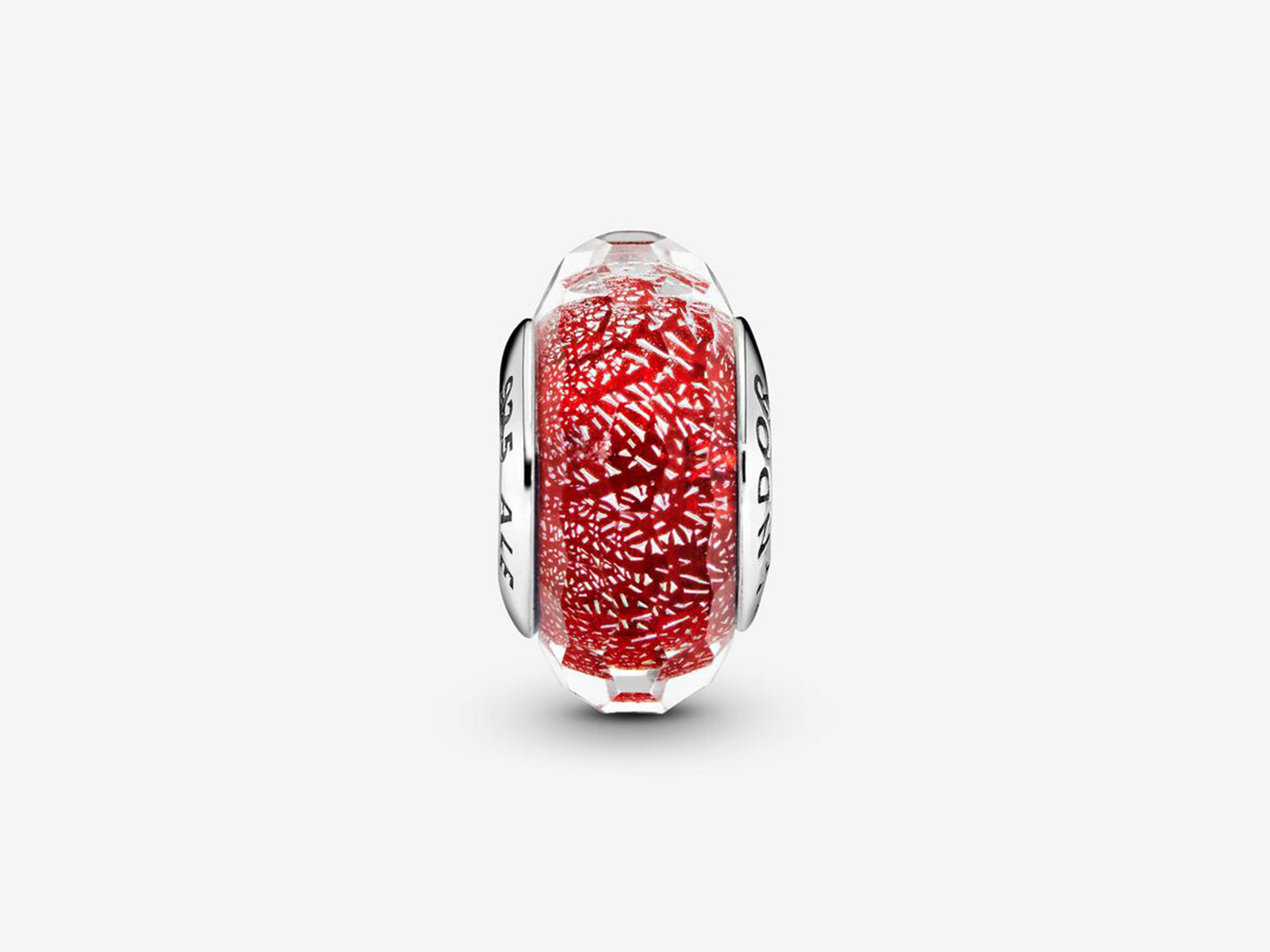 Red Faceted Glass Charm