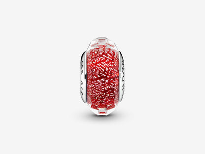 Red Faceted Glass Charm