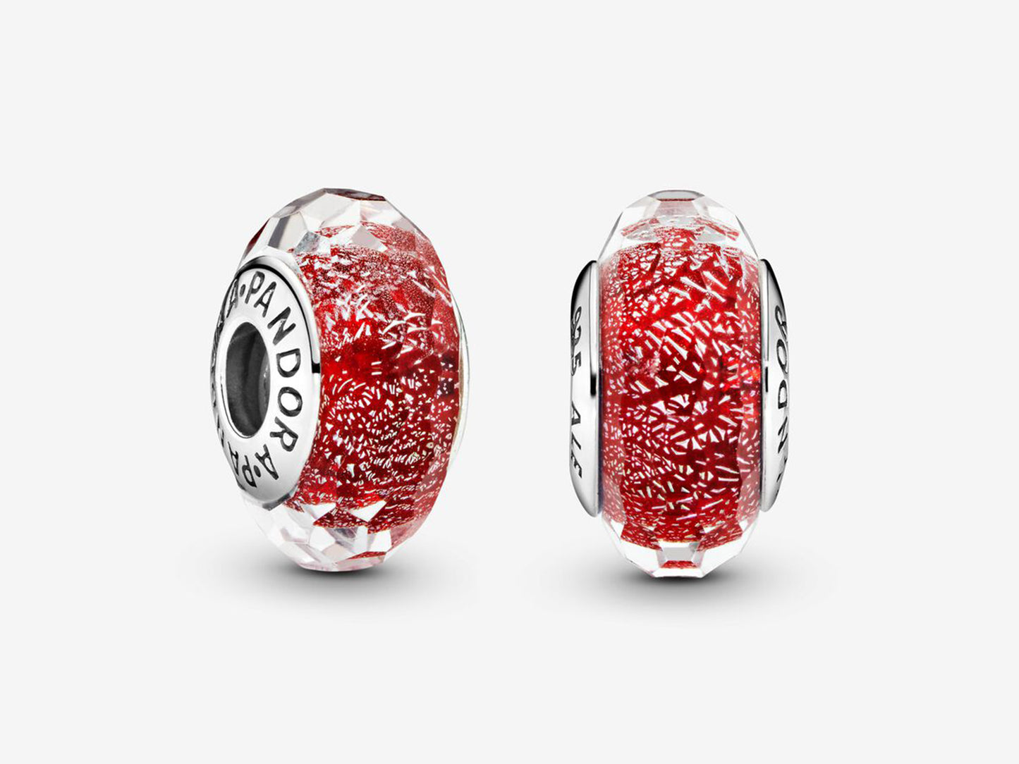 Red Faceted Glass Charm