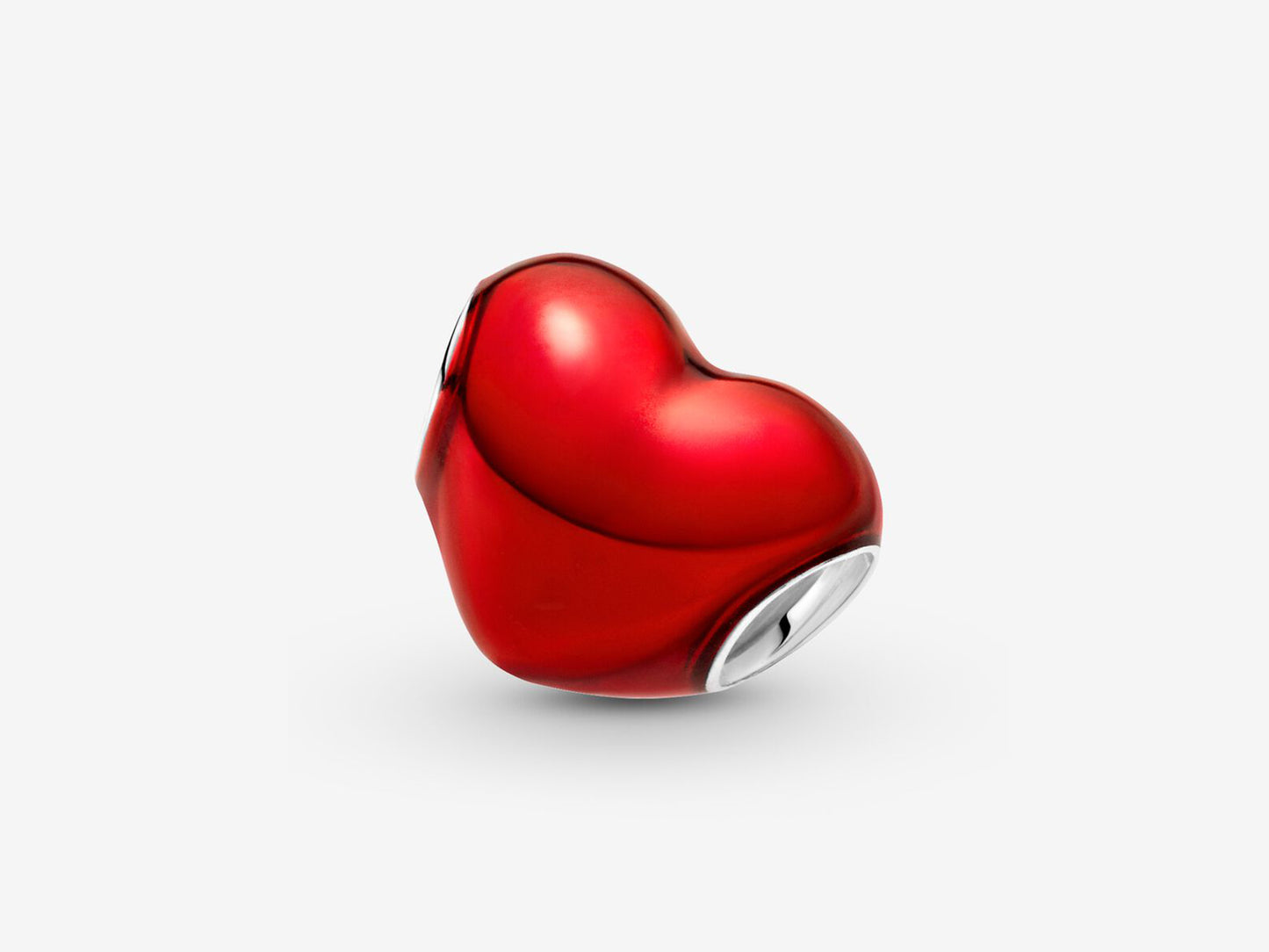 Metallic Red Heart Charm