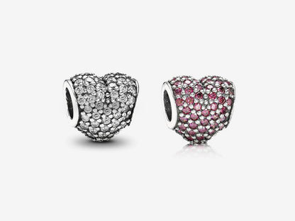 Red Pave Heart Charm