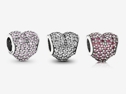 Red Pave Heart Charm
