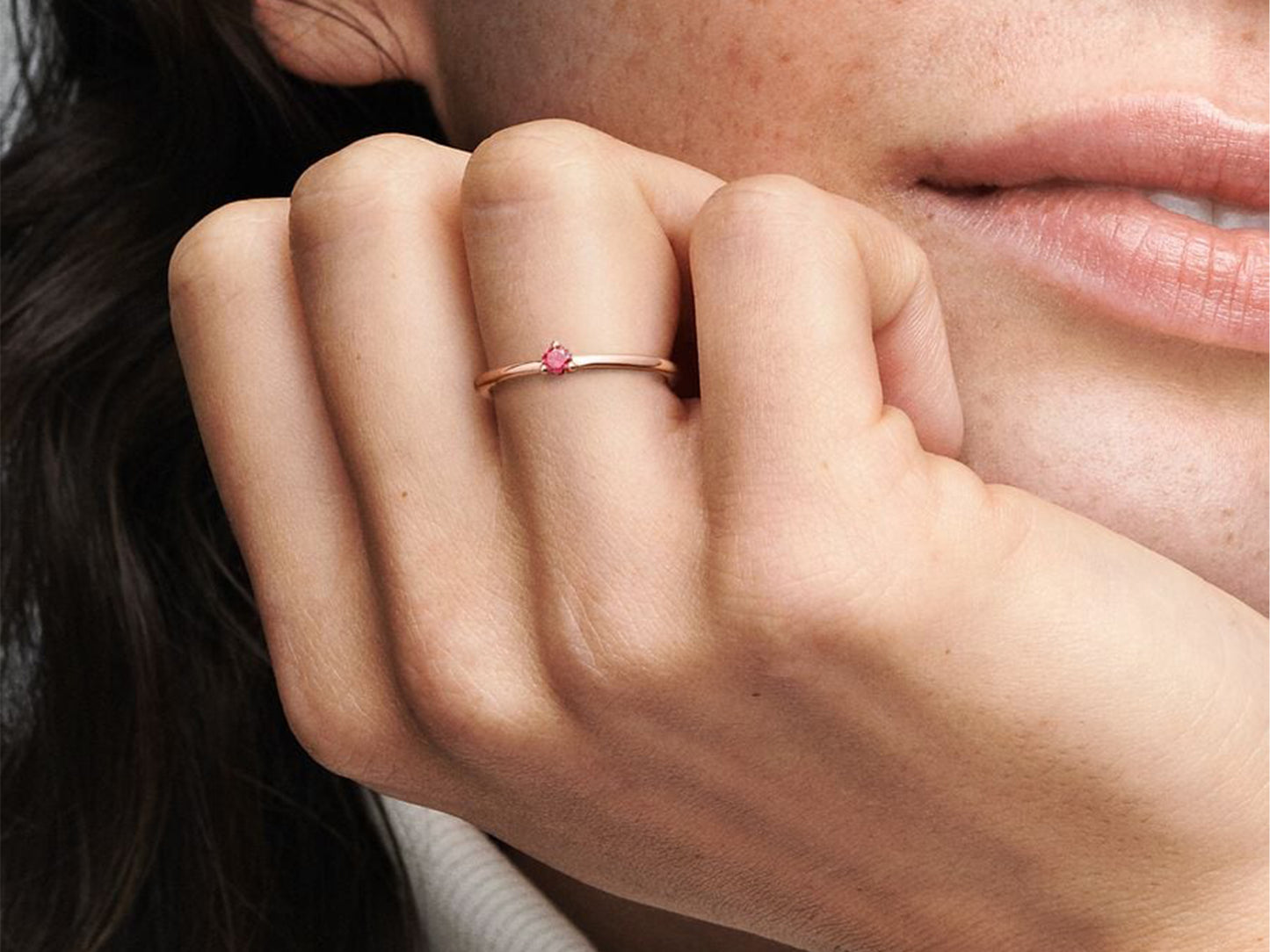 Red Radiance Single Stone Ring