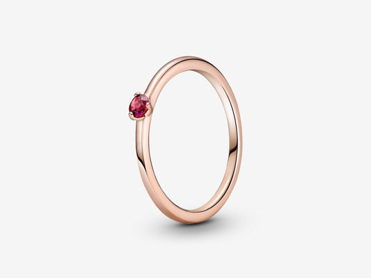 Red Radiance Single Stone Ring