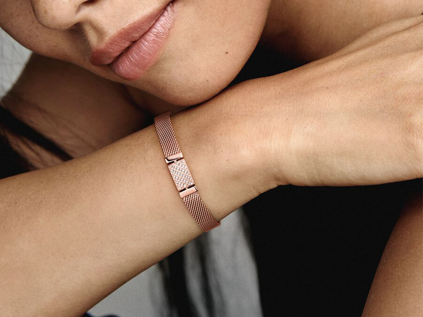 Reflexions Long Clasp Pavé Bracelet