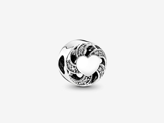 Ribboned Heart Charm
