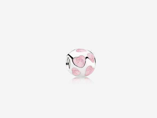 Romantic Pink Heart Charm