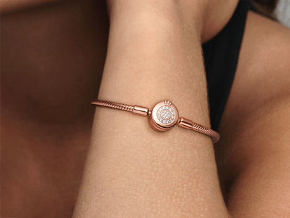 Sparkling Crown O Snake Chain Bracelet