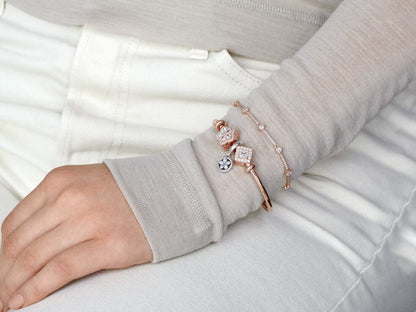 Copper-silver Open Bangle