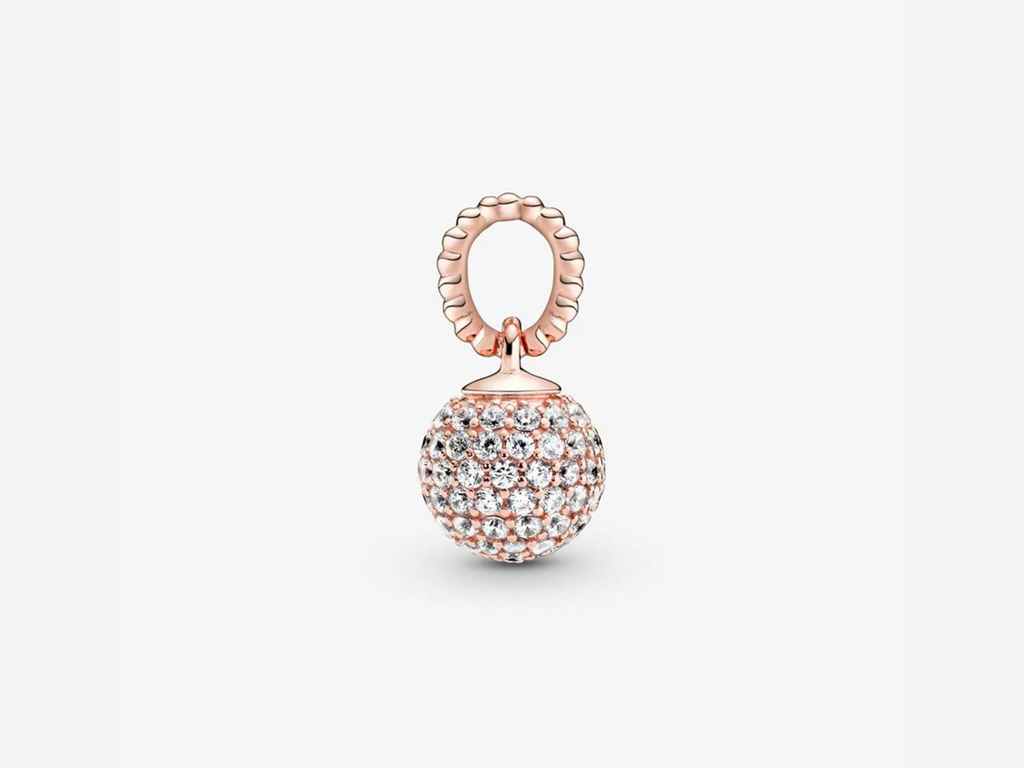 Rose Gold Pavé Ball Pendant