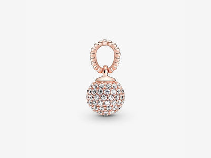 Rose Gold Pavé Ball Pendant