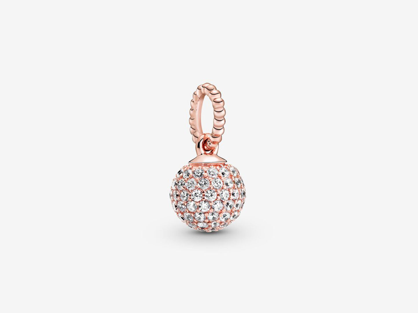 Rose Gold Pavé Ball Pendant