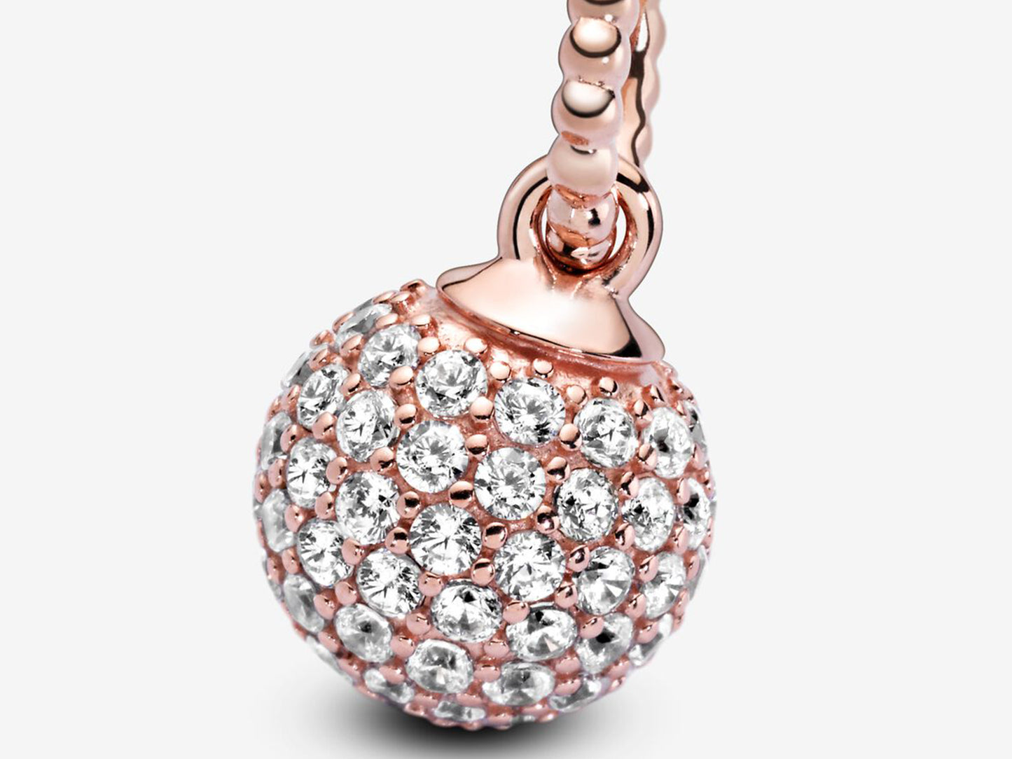 Rose Gold Pavé Ball Pendant