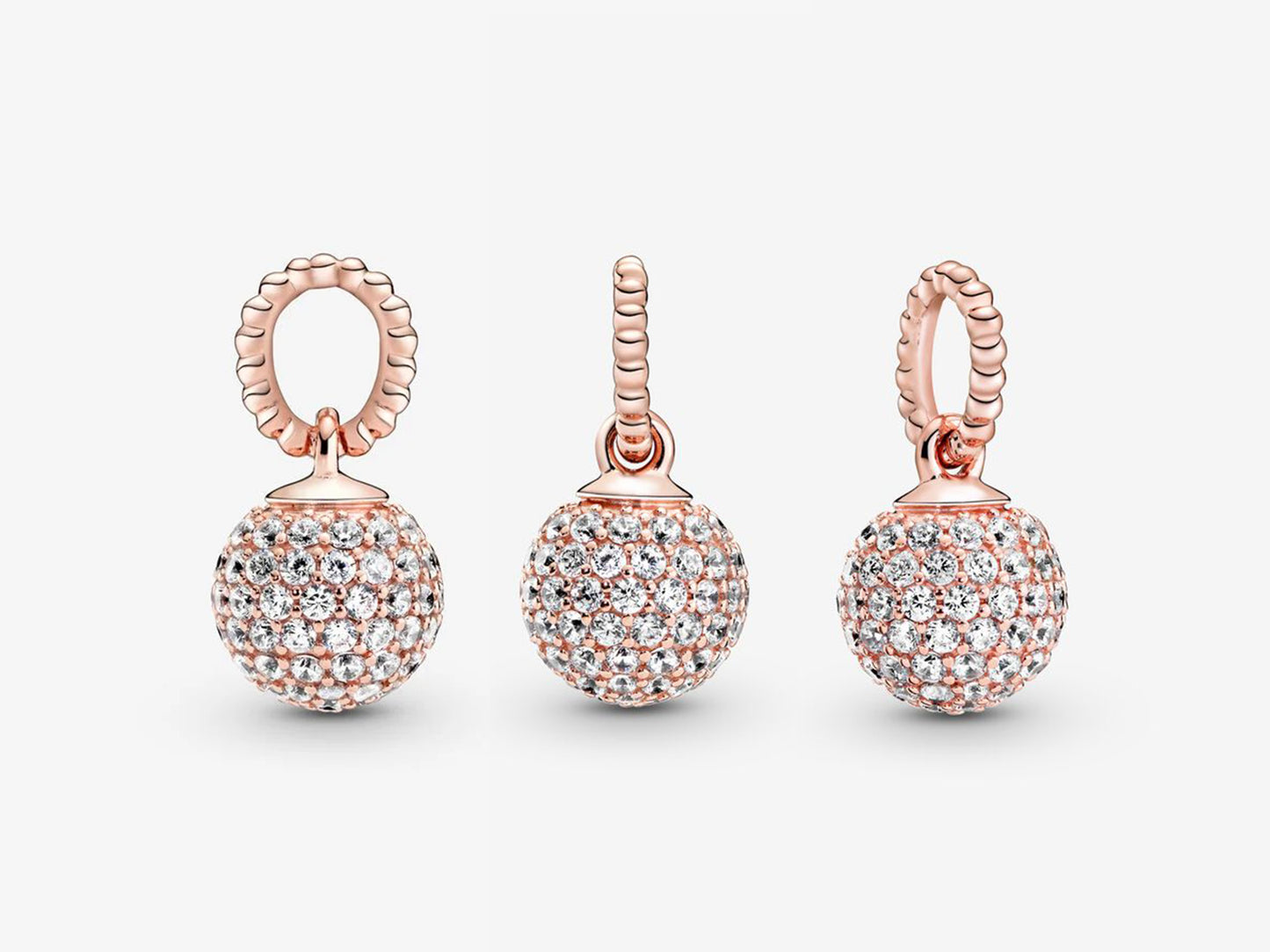 Rose Gold Pavé Ball Pendant