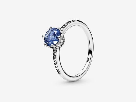 Royal Blue Gem Crown Ring