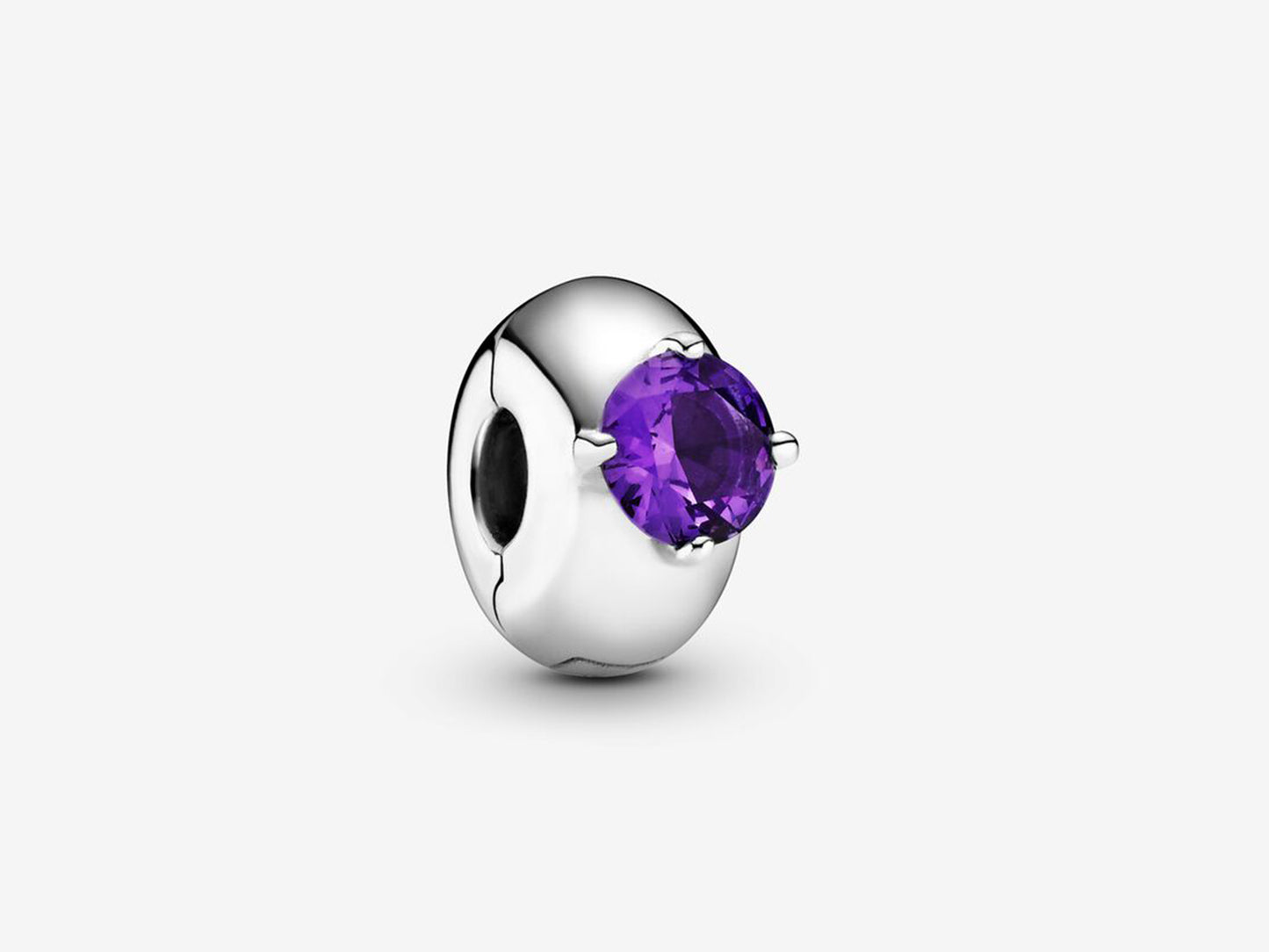 Purple Glass Clip Charm