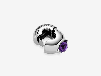 Purple Glass Clip Charm