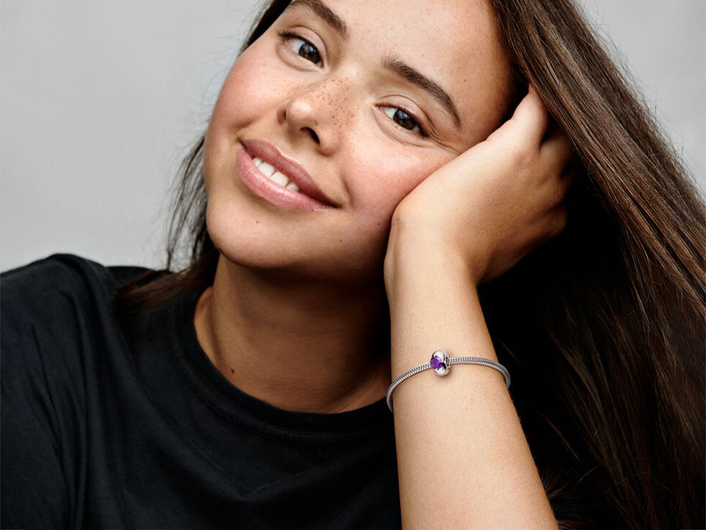 Purple Glass Clip Charm