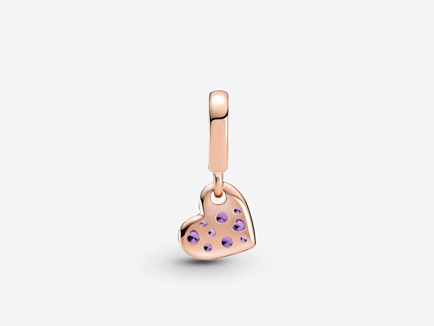 Royal Purple Inclined Heart Charm